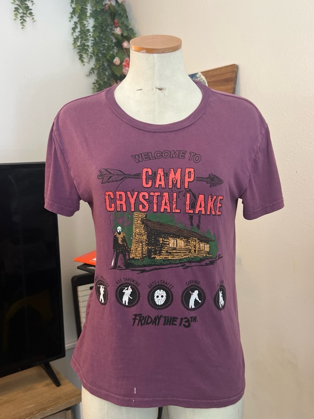 Friday the 13th Camp Crystal Lake Short Sleeve Tee - Purple